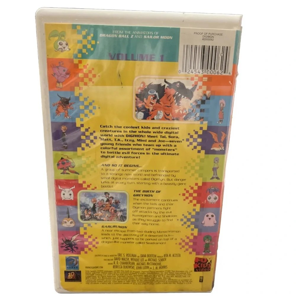 Digimon Digital Monsters Vol. 1 (VHS, 1999) Vintage